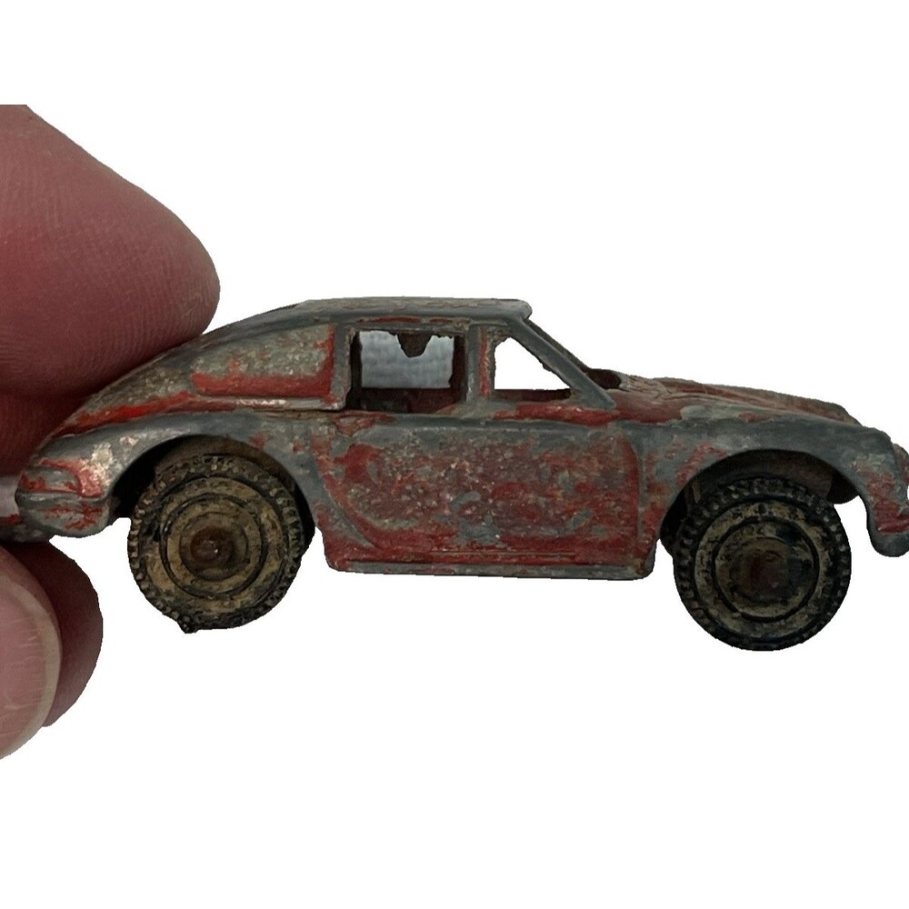 Vintage Dinky Toys No. 182 Porsche 356A Coupe Red Diecast Made in England